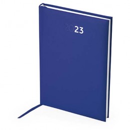 HORUS. A5 diary with padded PU cover engraved in low relief - NB8059, LIGHT ROYAL