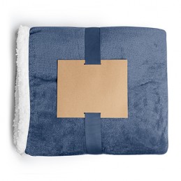GLORY. Sherpa-style blanket in 380 gsm fleece - BK5626, NAVY BLUE