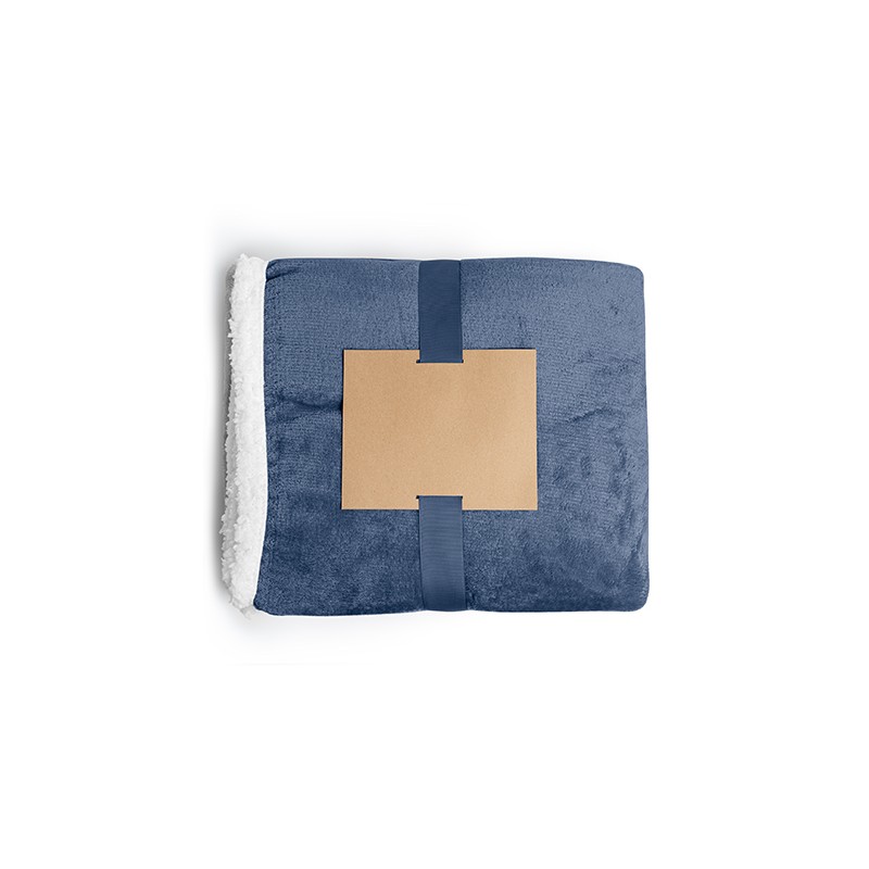 GLORY. Sherpa-style blanket in 380 gsm fleece - BK5626, NAVY BLUE