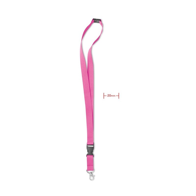 LANY - Lanyard cu agăţătoare metalică MO8595-38, Roz