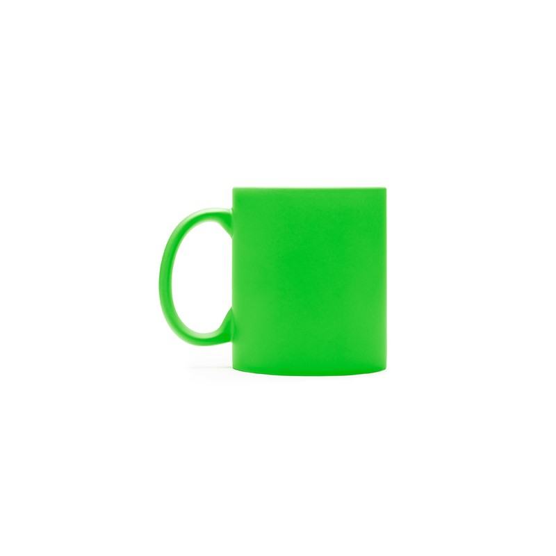 WALAX. Ceramic mug with white interior, ideal for laser printing - TZ3996, OASIS GREEN