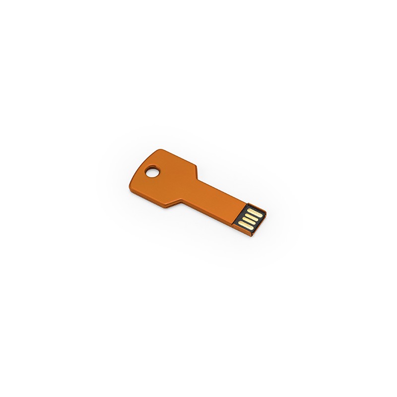 CYLON. Memorie USB 2.0 (16GB). Prezentare în cutie metalică cu fereastră.- US4187, ORANGE