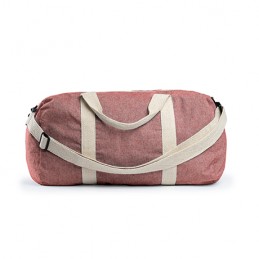 MONDELO. Multifunction duffel bag made of 320 gsm recycled cotton in a heather finish design - BO7616, RED