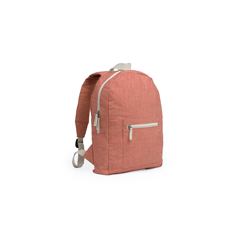 FIRENZA. Backpack made of 320 gsm recycled cotton in a heather finish design - MO7179, RED FIRENZA. Backpack made of 320 gsm recycled cotton in a heather finish design - MO7179, RED