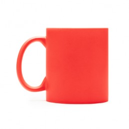 WALAX. Ceramic mug with white interior, ideal for laser printing - TZ3996, RED
