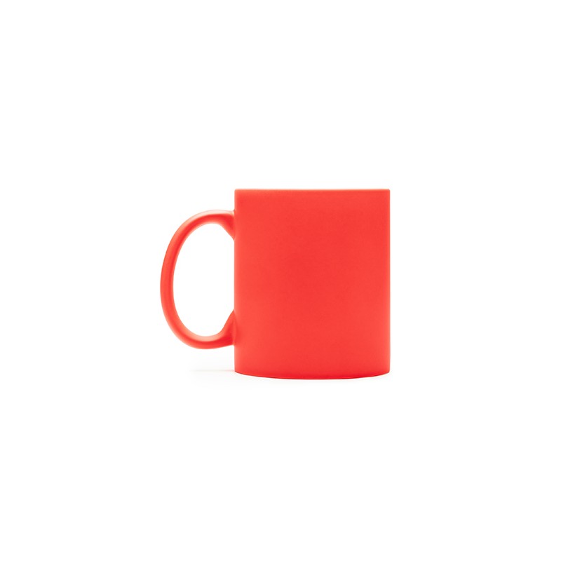 WALAX. Ceramic mug with white interior, ideal for laser printing - TZ3996, RED