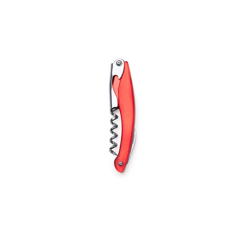 GARNAC. Classic stainless steel corkscrew with folding blade and bottle opener - SC4118, RED GARNAC. Classic stainless steel corkscrew with folding blade and bottle opener - SC4118, RED