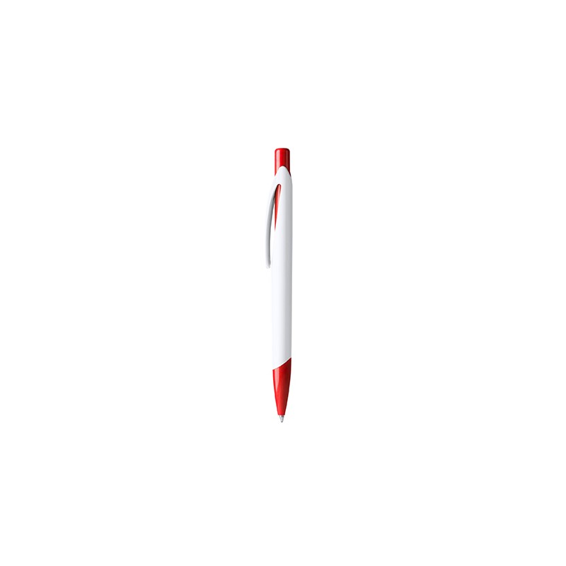 CITIX. Ball pen with matching push button and tip in a two-colour finish - BL8099, RED