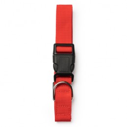 KORAT. Adjustable collar for pets in resistant and soft polyester - AN1021, RED