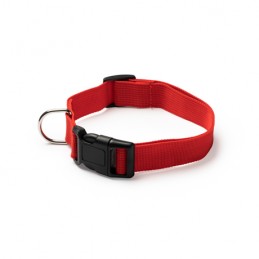 KORAT. Adjustable collar for pets in resistant and soft polyester - AN1021, RED