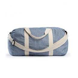 MONDELO. Multifunction duffel bag made of 320 gsm recycled cotton in a heather finish design - BO7616, ROYAL BLUE