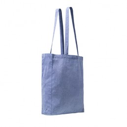 LUMIA. Bag made of 140 gsm recycled cotton in a heather finish design, with 70 cm long handles - BO7617, ROYAL BLUE