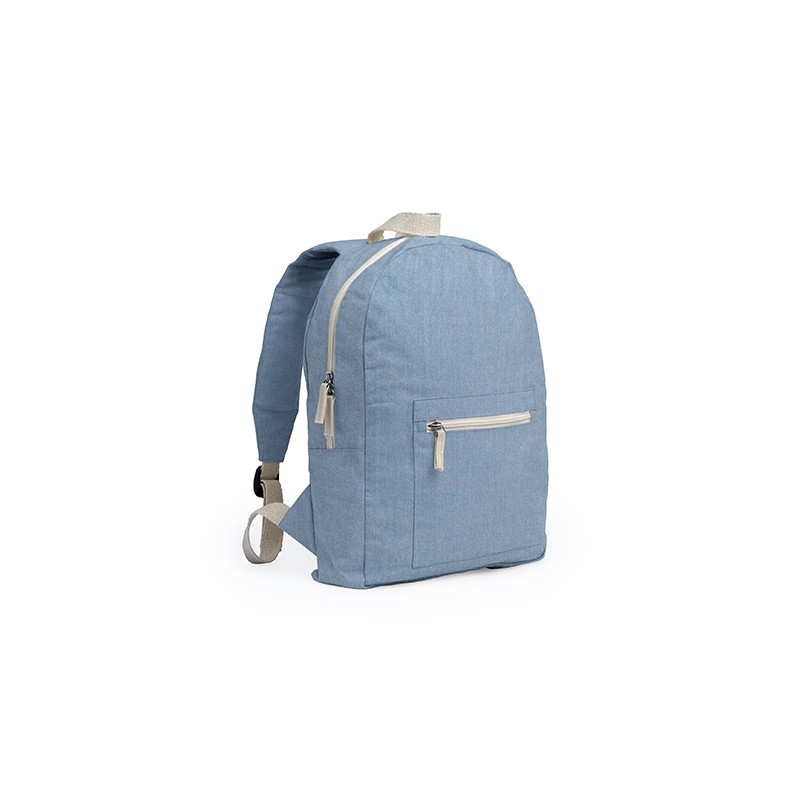 FIRENZA. Backpack made of 320 gsm recycled cotton in a heather finish design - MO7179, ROYAL BLUE
