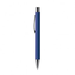 DOVER. Push ball pen with soft touch metal body - BL8095, ROYAL BLUE