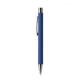 DOVER. Push ball pen with soft touch metal body - BL8095, ROYAL BLUE