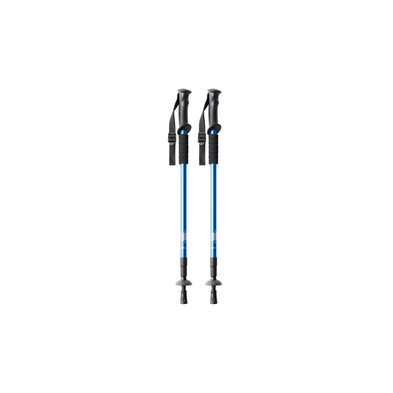 VULCAN. Foldable trekking pole set in aluminium with shock absorption - CP7095, ROYAL BLUE