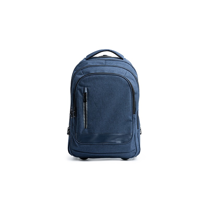 GARNES. Wheel trolley backpack made of 300D heather polyester - MO7178, ROYAL BLUE
