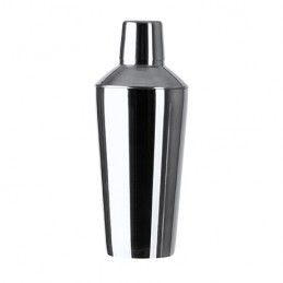 DANIEL. Stainless steel cocktail shaker with spill-proof lid and pouring cup - CK3994, SILVER