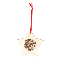 JINGLE. Wooden christmas decoration, available in two designs: star and tree - XM1305, SNOWFLAKE