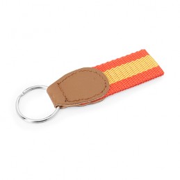 FLAG. Polyester keyring with a flag design and PU reinforcement - KO4080, SPAIN