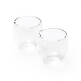 CAPSUL. Pahar 90 ml Set of 2 double wall glasses in borosilicate glass - VA4132, TRANSPARENT