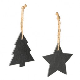 RUDOLF. Christmas slate ornament in two designs - XM1299, TREE