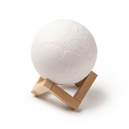 MOON. Moon-shaped speaker with wood stand - BS3197, WHITE