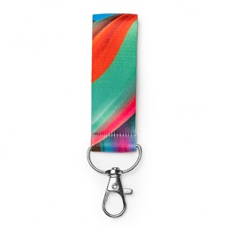 KENDAL. Keyring with polyester straps, special for sublimation - KO4124, WHITE