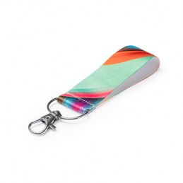 KENDAL. Keyring with polyester straps, special for sublimation - KO4124, WHITE