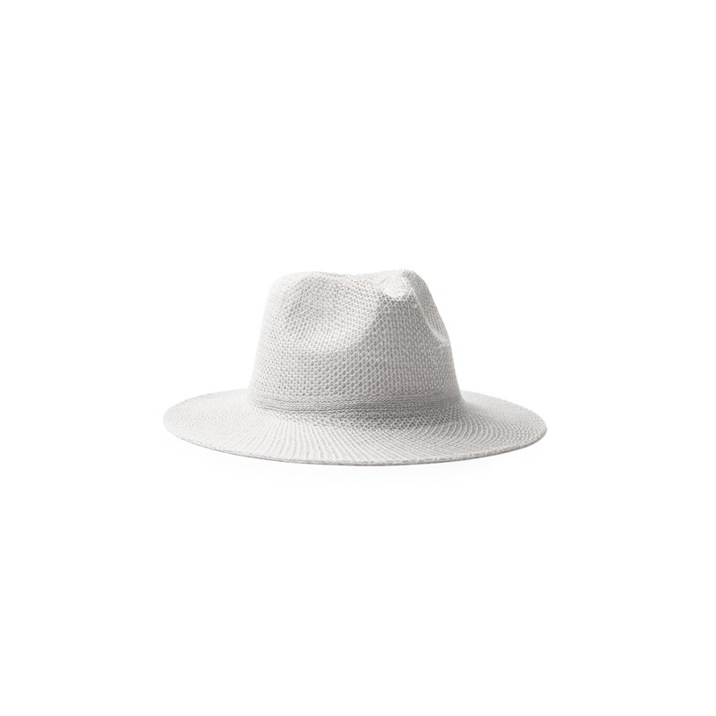 JONES. Smart wide-brimmed hat to protect you from the sun, with comfort inner sweatband - SR7018, WHITE