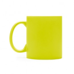 WALAX. Ceramic mug with white interior, ideal for laser printing - TZ3996, YELLOW