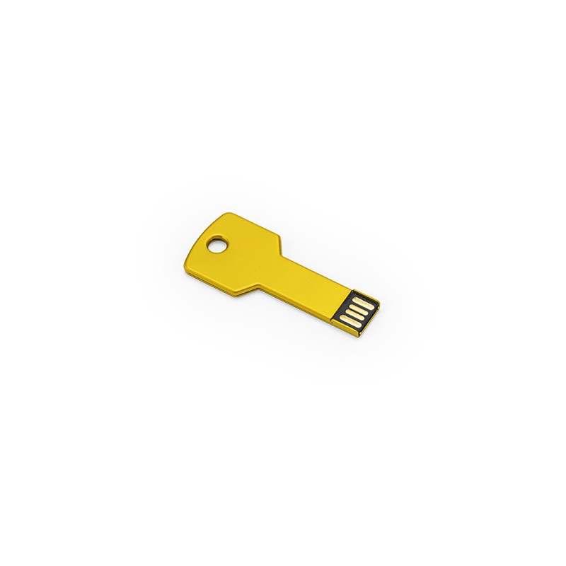 CYLON. Memorie USB 2.0 (16GB). Prezentare în cutie metalică cu fereastră. US4187, YELLOW