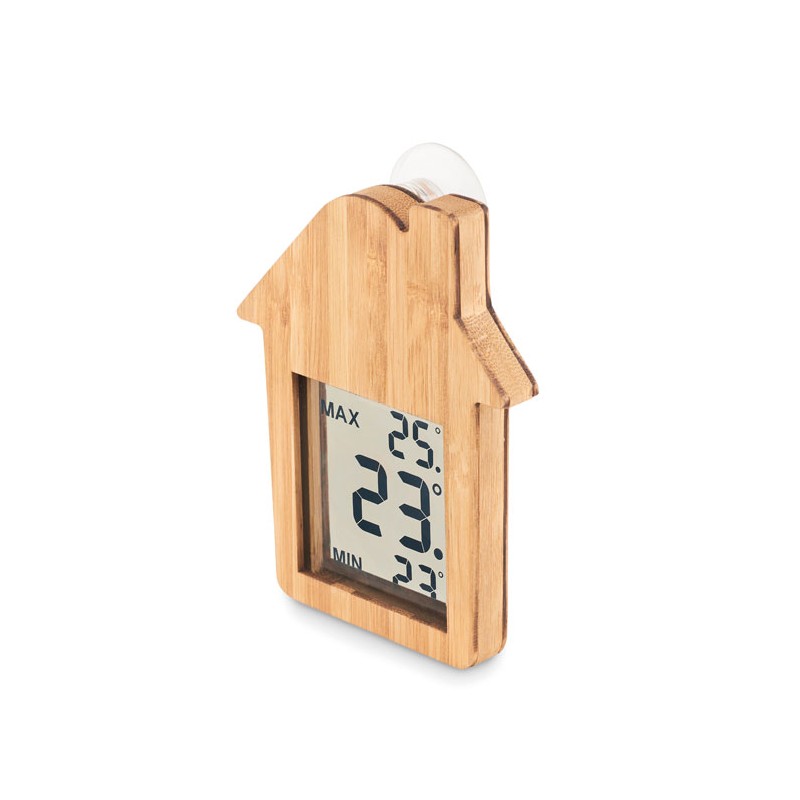 HISA, Stație meteo din bambus MO6468-40, Wood HISA, Stație meteo din bambus MO6468-40, Wood