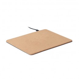 WIRELESS MATTY, Încărcător mouse pad din plută MO6476-13, Beige