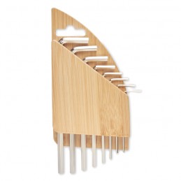 KARUVI, Set de chei hexagonale bambus  MO6682-40, Wood