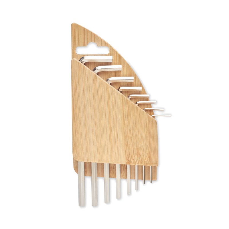 KARUVI, Set de chei hexagonale bambus  MO6682-40, Wood