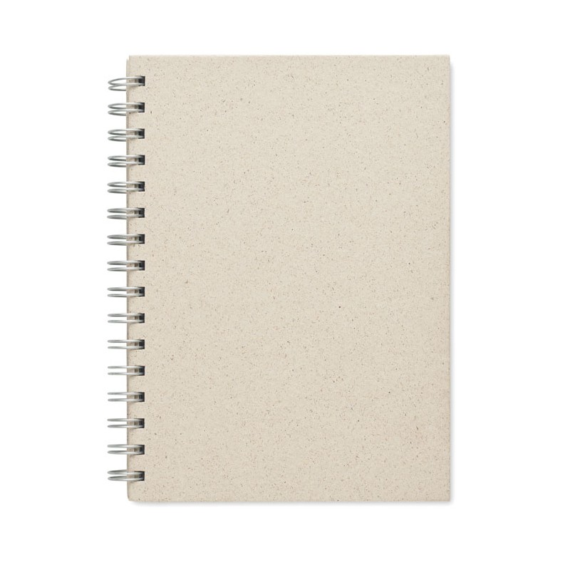 GRASS BOOK, Agenda A5 din hârtie de iarbă  MO6541-13, Beige