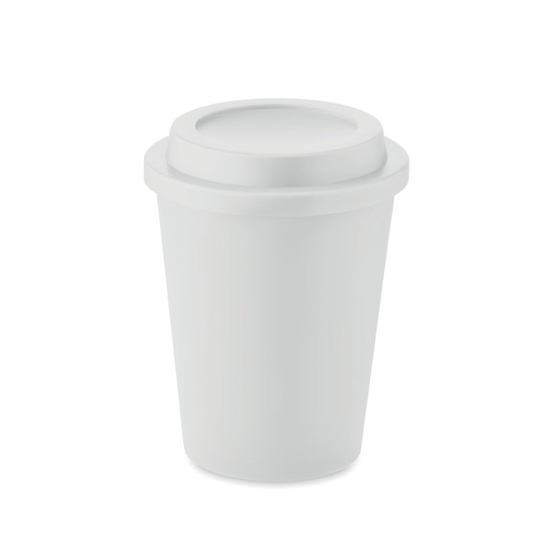 SORA, Pahar cu perete dublu PP 300ml MO6583-06, White SORA, Pahar cu perete dublu PP 300ml MO6583-06, White