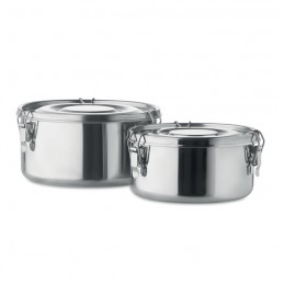 ELLES, Set de 2 cutii prânz           MO6365-16, Dull silver