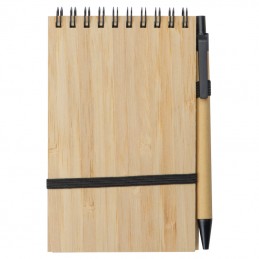 Bloc notes cu copertă din bambus A6 - 2321813, Beige