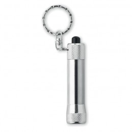 ARIZO - Lanternă aluminiu cu breloc    MO8622-14, Silver