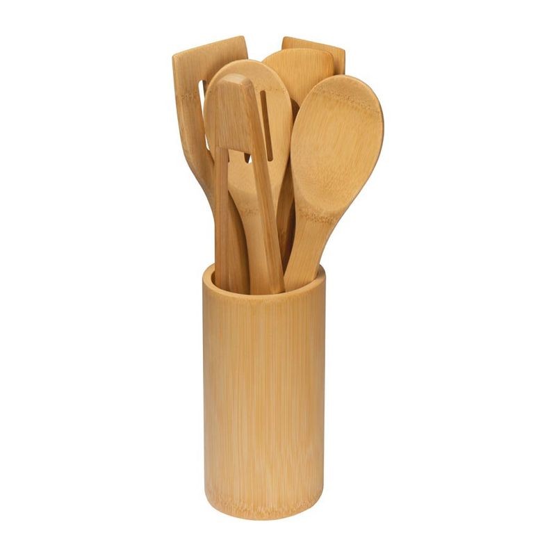 Set de tacâmuri de gătit din 7 piese din bambus - 8256613, Beige