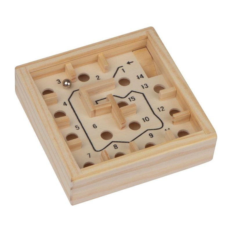 Puzzle labirint din lemn - 5291113, Beige