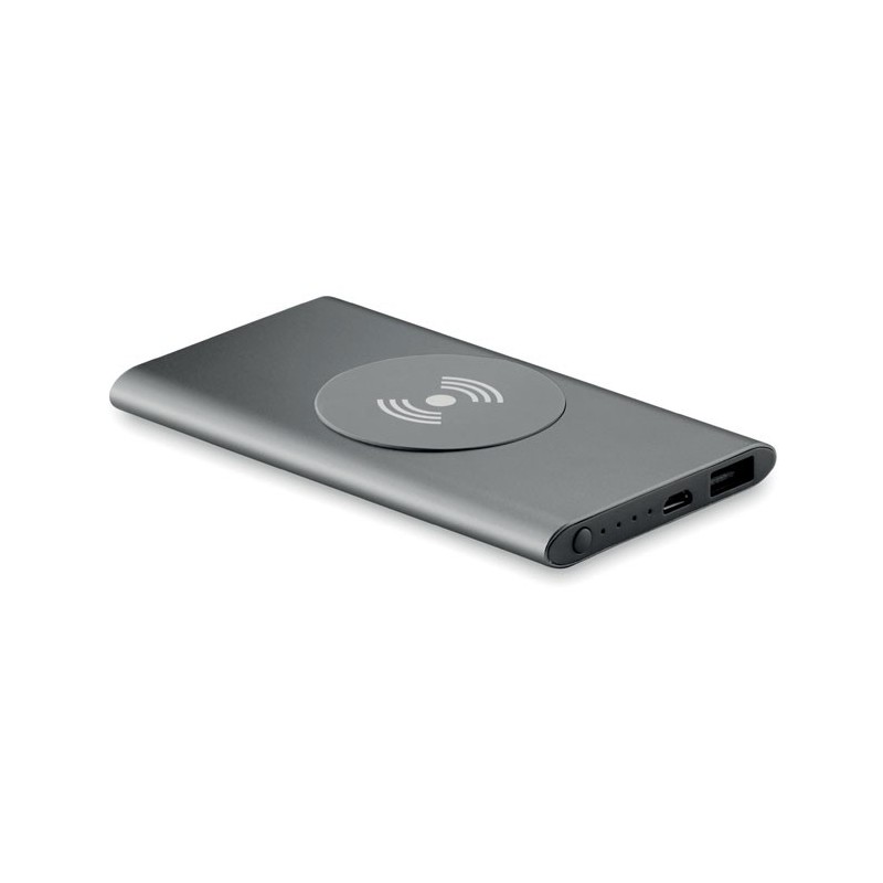 POWER&WIRELESS - Powerbank Wireless de 4000mAh MO9498-18, Titanium POWER&WIRELESS - Powerbank Wireless de 4000mAh MO9498-18, Titanium