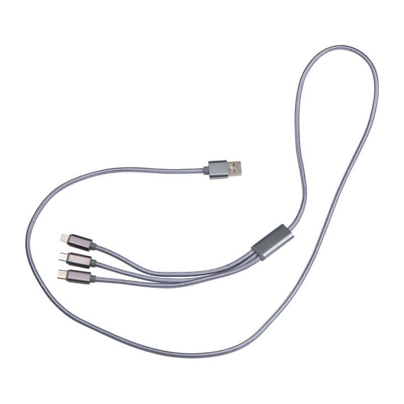 Incarcator cu cablu extra lung USB, Micro-USB, C-T - 3266307, Gri Incarcator cu cablu extra lung USB, Micro-USB, C-T - 3266307, Gri