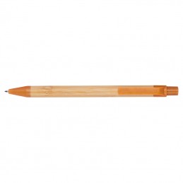 Pix din bambus cu aplicatii colorate din paie de grau si plastic Halle - 321110, Portocaliu