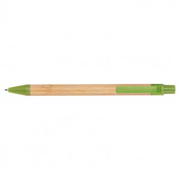 Pix din bambus cu aplicatii colorate din paie de grau si plastic Halle - 321109, Verde