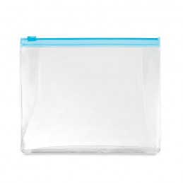 COSMOBAG - Husă cu fermoar pt. Cosmetice  MO9627-23, Transparent blue