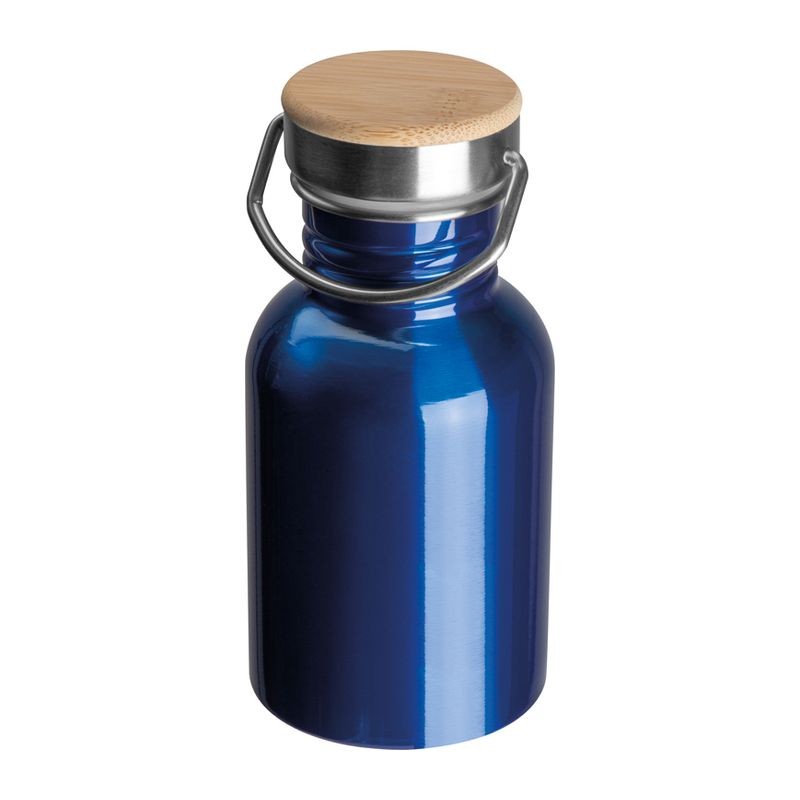 Sticla de baut Oslo capac bambus 300 ml - 297204, Albastru Sticla de baut Oslo capac bambus 300 ml - 297204, Albastru