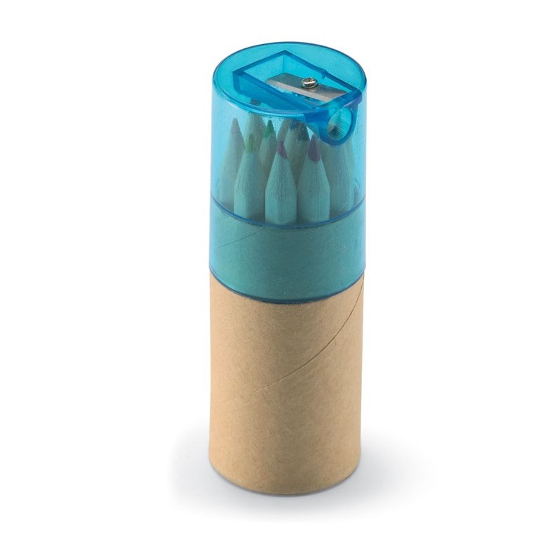 LAMBUT - 12 creioane colorate în tub    KC6230-23, Transparent blue